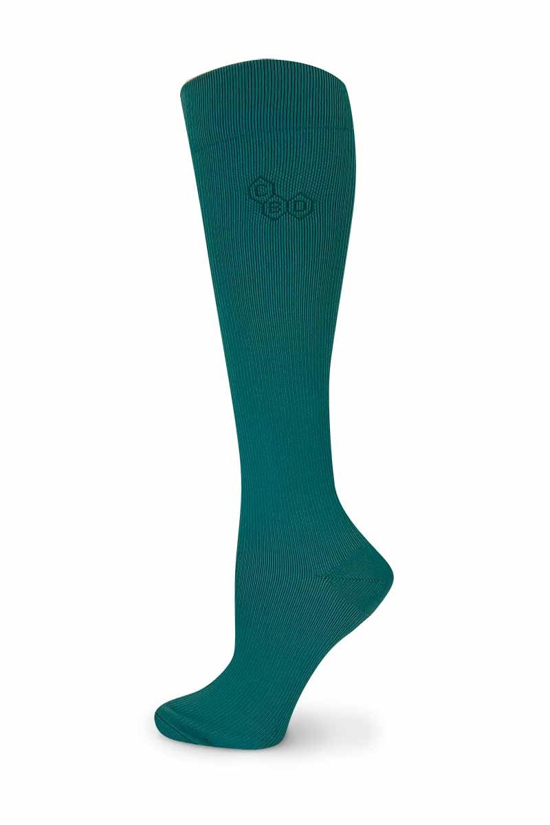 A pair of Xertia CBD Infused Unisex Compression Socks in Surgical Green infused with aloe & CBD to ensure you feel your best all day.