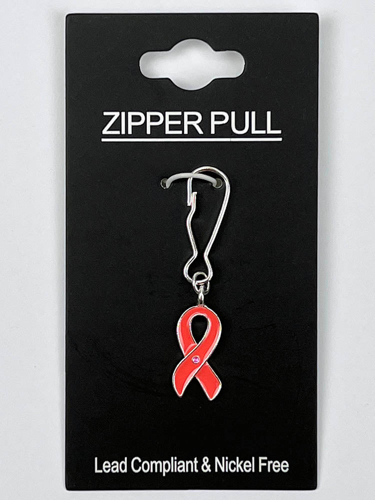 Stethoscope Zipper Pull from 2Hope in "Pink Ribbon" featuring a lead compliant & nickel free construction.