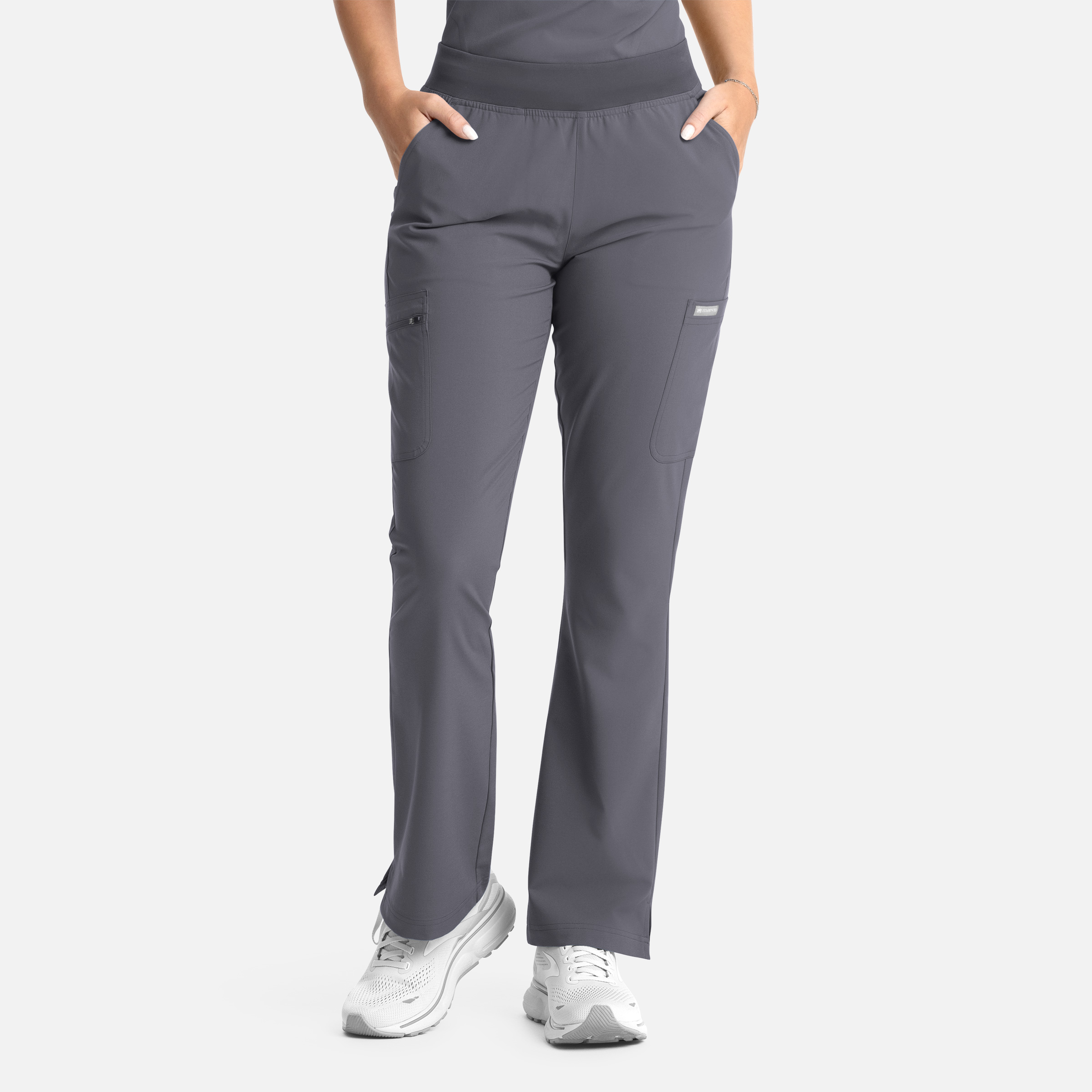 Women Pants  5093P  Womens Full Elastic Band Flare Leg Pant Garment Type Petite